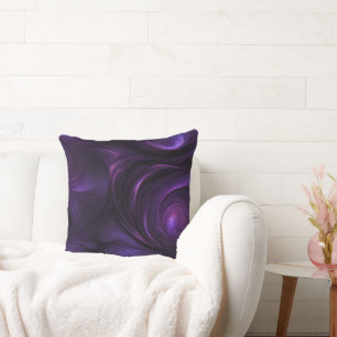Dark Purple Swirl Design Cushion