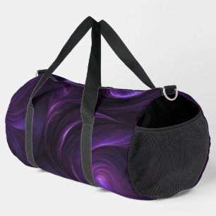 Dark Purple Swirl Design Duffle Bag