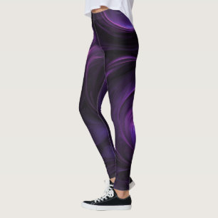 Dark Purple Swirl Design Leggings