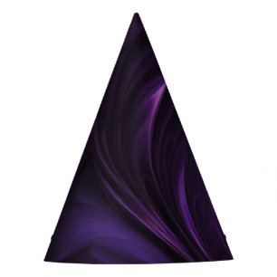 Dark Purple Swirl Design Party Hat