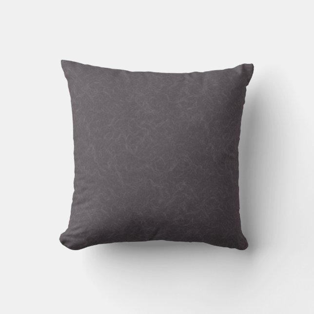 Dark purple textured surface swirling pattern cushion (Front)