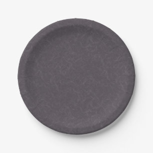 Dark purple textured surface swirling pattern paper plate