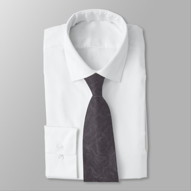 Dark purple textured surface swirling pattern tie (Tied)