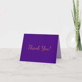 Dark Purple Thank You Card