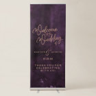 Dark Purple Watercolor Rose Gold Wedding Welcome
