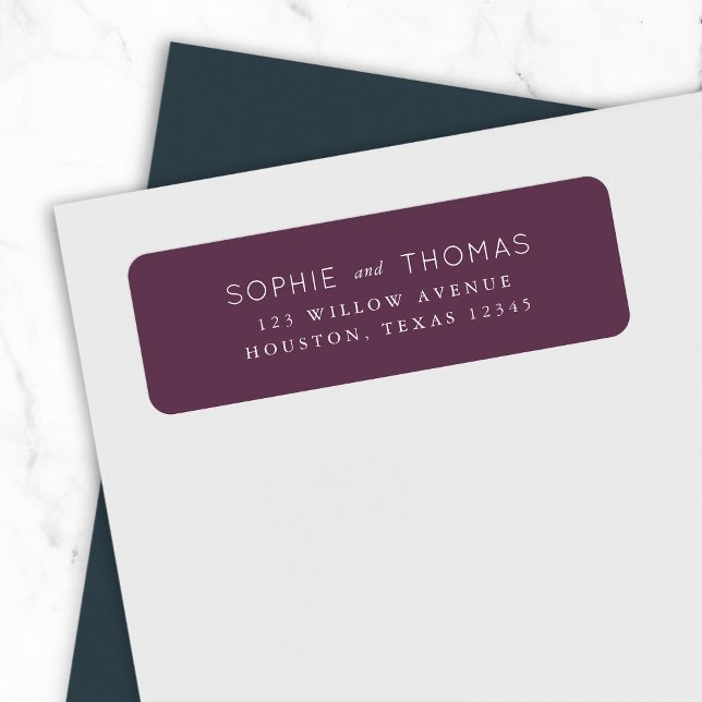 Dark Purple Wedding Return Address (Creator Uploaded)