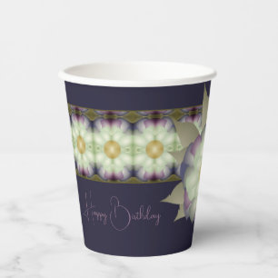 Dark Purple With Mauve Paper Cups