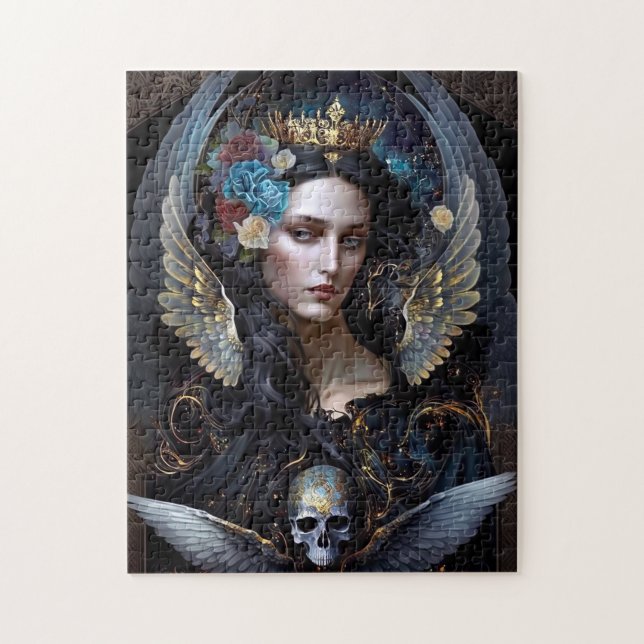 Dark Queen Angel Fantasy Art Jigsaw Puzzle (Vertical)