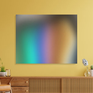 Dark Rainbow Abstract Digital Canvas Art