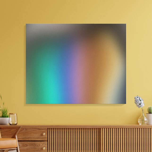 Dark Rainbow Abstract Digital Canvas Art (Insitu(LivingRoom))