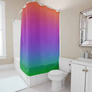 Dark Rainbow Colours Shower Curtain