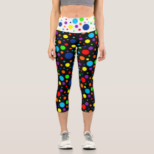 Dark Rainbow Spots Capris