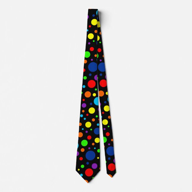 Dark Rainbow Spots Tie (Front)