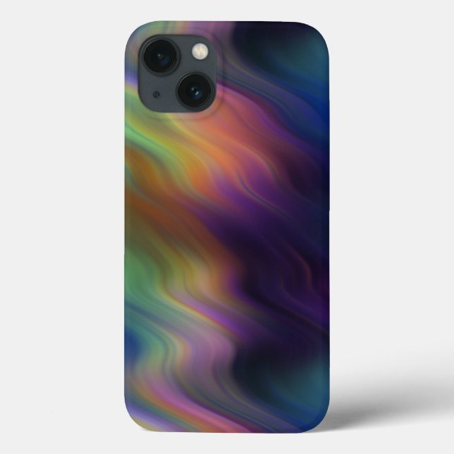 Dark Rainbow Swirls of Colours Abstract Case-Mate iPhone Case (Back)