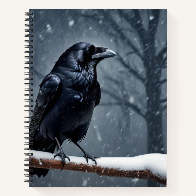 Dark Raven Black Bird Notebook (Front)