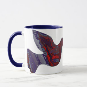 Dark Reality Dove Silhouette Ceramic Mug