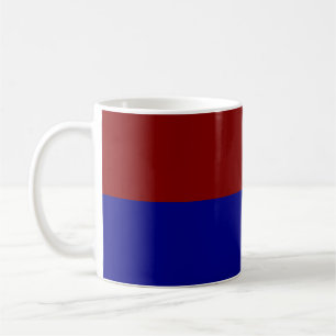 Dark Red and Blue Rectangles Coffee Mug
