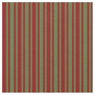 Dark Red and Dark Olive Green Coloured Pattern Fabric