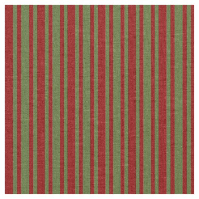Dark Red and Dark Olive Green Coloured Pattern Fabric (Close Up)
