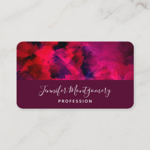 Dark Red and Purple Bold & Modern Abstract Business Card