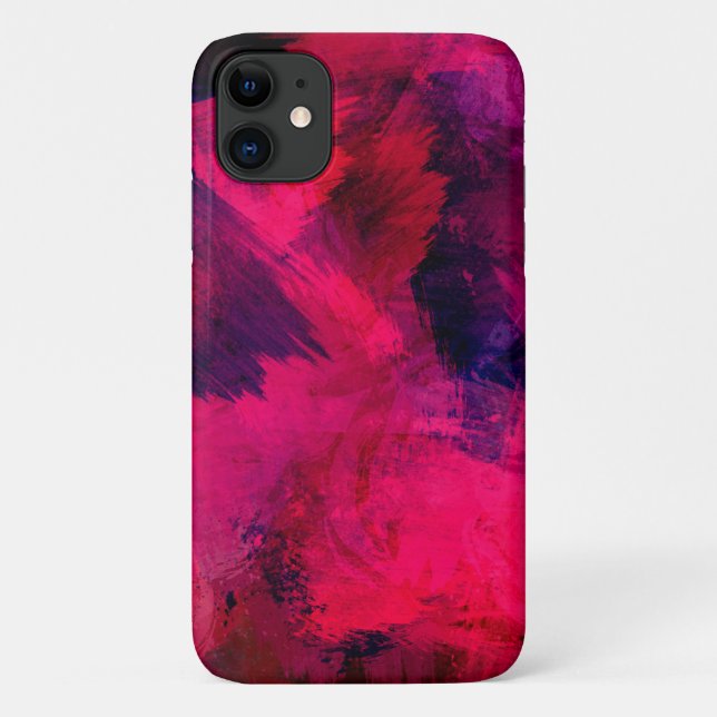 Dark Red and Purple Bold & Modern Abstract Case-Mate iPhone Case (Back)