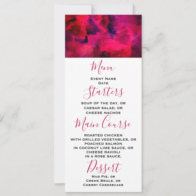 Dark Red and Purple Bold & Modern Abstract Invitation (Front)