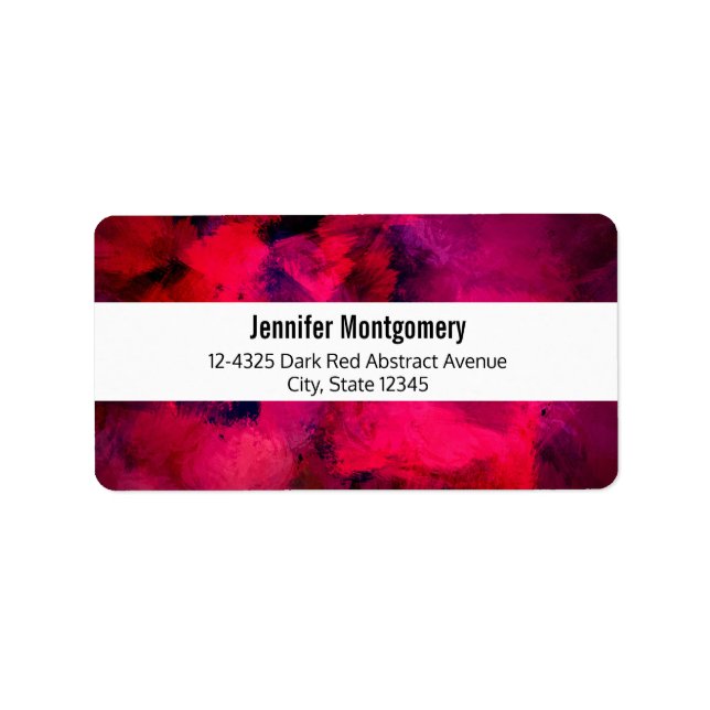 Dark Red and Purple Bold & Modern Abstract Label (Front)