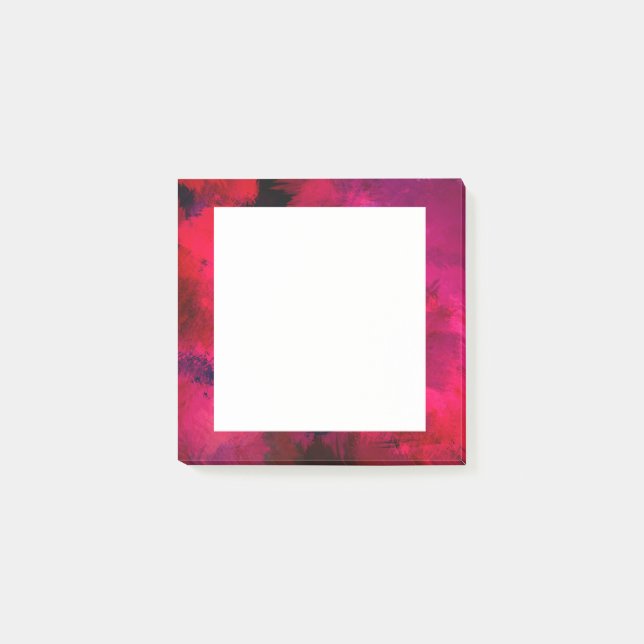 Dark Red and Purple Bold & Modern Abstract Post-it Notes (Front)