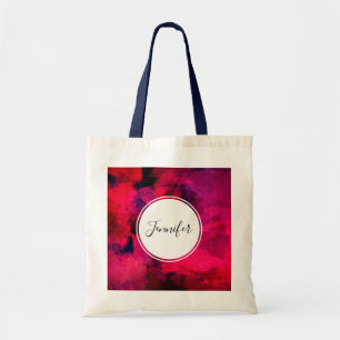Dark Red and Purple Bold & Modern Abstract Tote Bag