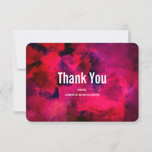 Dark Red and Purple Bold & Modern Thank You Card
