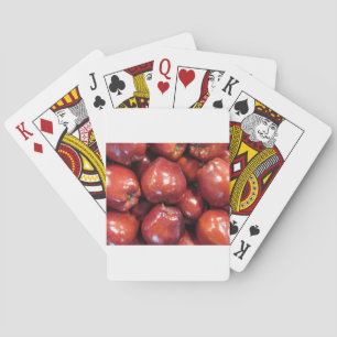 Dark Red Apples Playing Cards