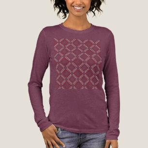 Dark Red Aqua Abstract Sparkler Small Tiles Design Tri-Blend Shirt