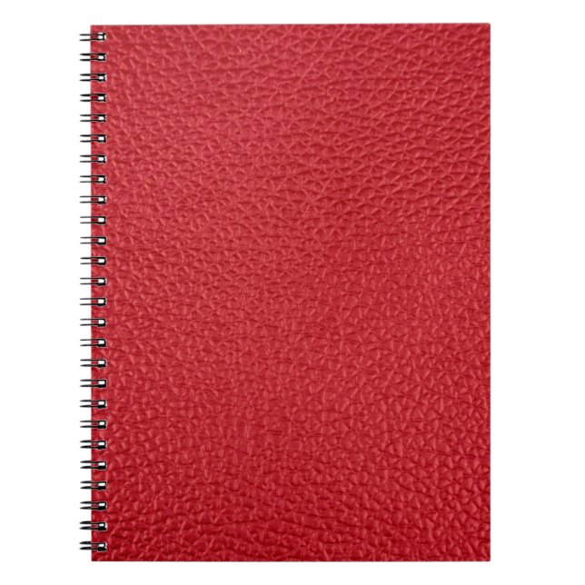 Dark red artificial leatherette closeup. notebook (Front)