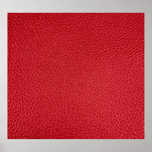 Dark red artificial leatherette closeup. poster