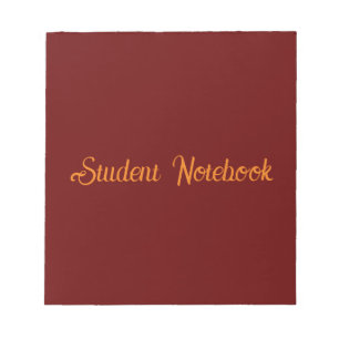 Dark Red Background Student Notebook 40 pages Notepad