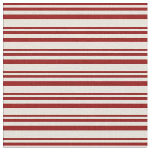 Dark Red & Beige Coloured Pattern of Stripes Fabric