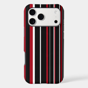 Dark Red, Black, White Barcode Stripe