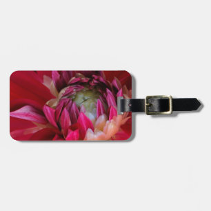 dark red blossom luggage tag