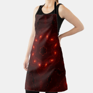 Dark Red Burgundy Gothic Lace Snowflake Apron