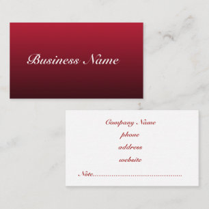 Dark Red Business Cards