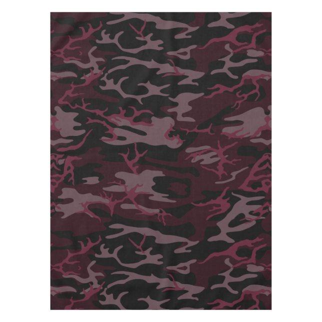 Dark Red Camo Tablecloth (Front)