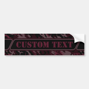 Dark Red Camouflage Bumper Sticker
