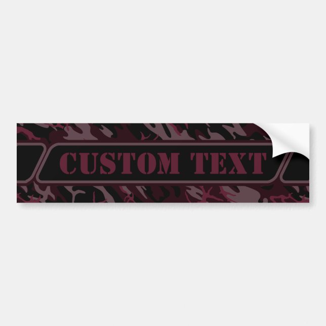 Dark Red Camouflage Bumper Sticker (Front)
