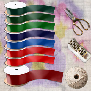 Dark Red Christmas Colour solid minimalist Satin Ribbon