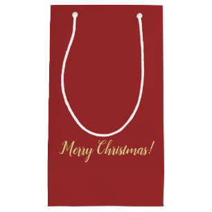 Dark Red Christmas Gift Bag