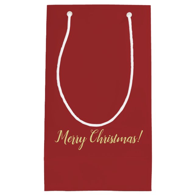 Dark Red Christmas Gift Bag (Front)
