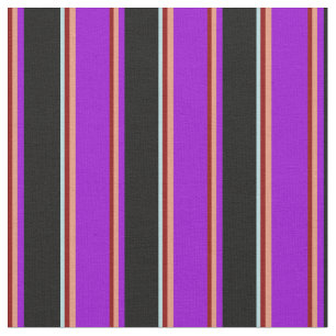 Dark Red, Dark Salmon, Dark Violet, Black & Blue Fabric