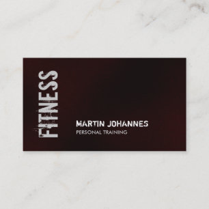 Dark Red Fitness Personal Trainer Business Card