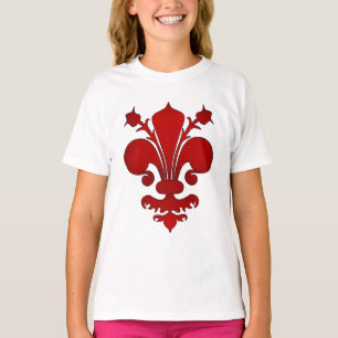 Dark red fleur de lis symbol T-Shirt