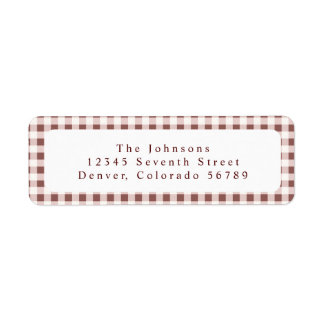 Dark Red Gingham Plaid Custom
